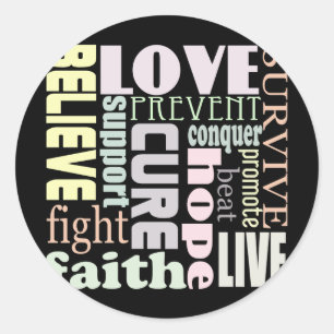 Sticker Rond Mots inspirants d'Alzheimer