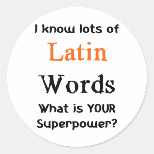 Sticker Rond mots latins (Devant)