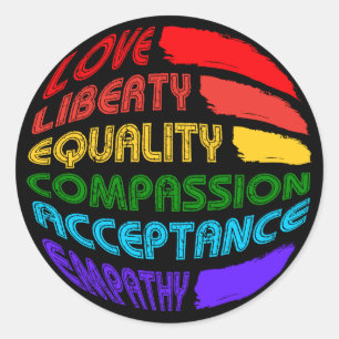 Sticker Rond Mots Pour Vivre Par