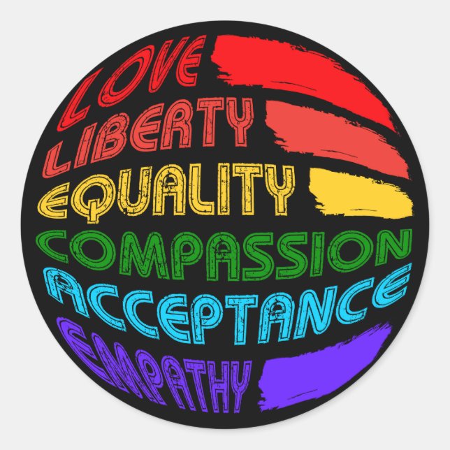 Sticker Rond Mots Pour Vivre Par (Devant)