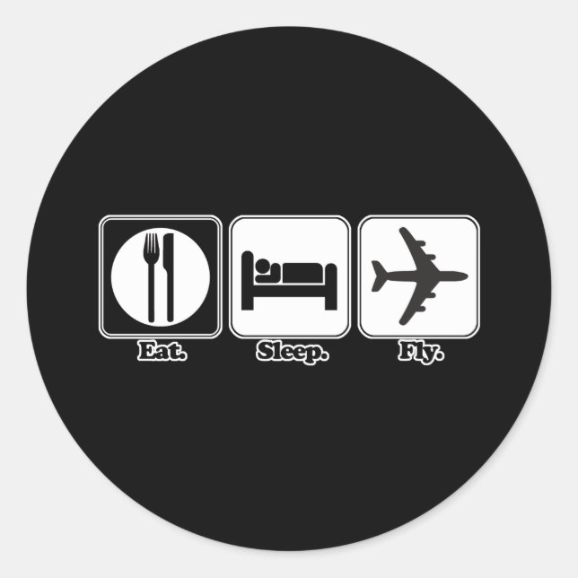 Sticker Rond mouche de sommeil (Devant)