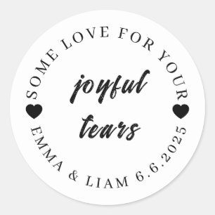 Sticker Rond Mouchoirs pour larmes de joie Favor de mariage ron