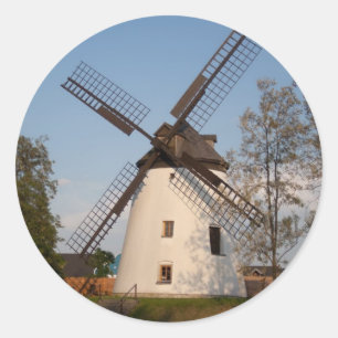 Sticker Rond Moulin À Vent À Podersdorf