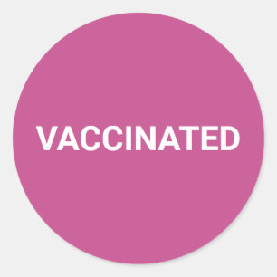 Sticker Rond Moulin rose blanc vacciné personnalisable simple