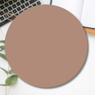 Sticker Rond Mousse au Moka Tendance Élégant Uni