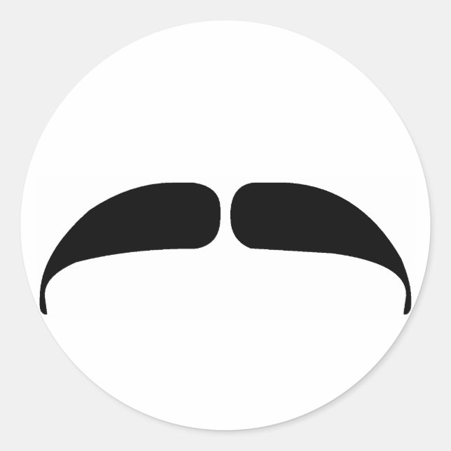 Sticker Rond Moustache (Devant)
