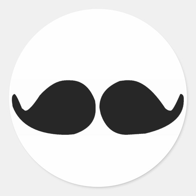 Sticker Rond Moustache (Devant)