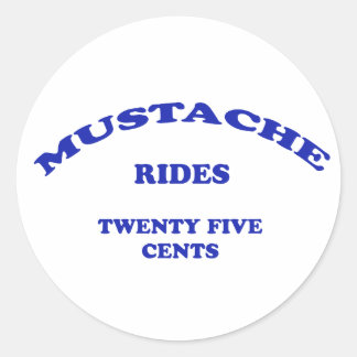 Sticker Rond Moustache : 25 Cents
