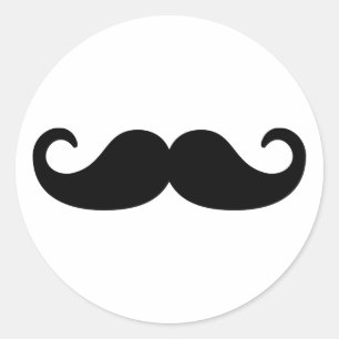 Sticker Rond Moustache Beard