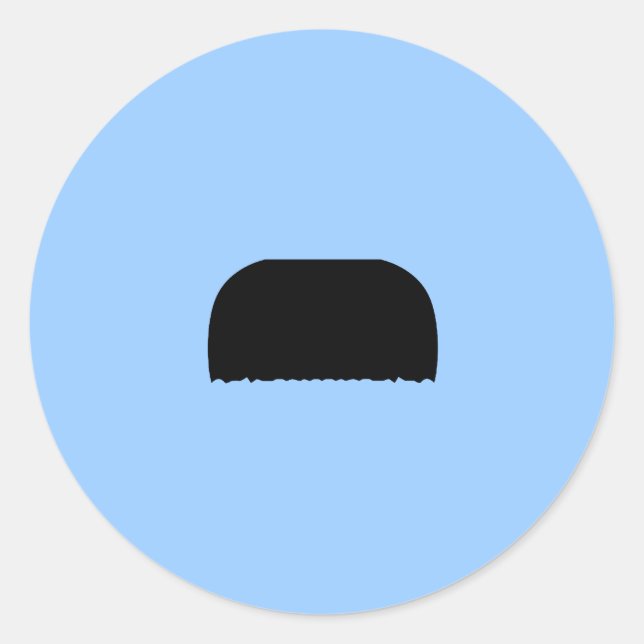 Sticker Rond Moustache brosse à dents (Devant)