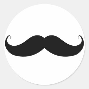 Sticker Rond Moustache guidon / Moustache