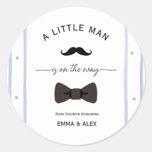 Sticker Rond Moustache Un petit homme est en route