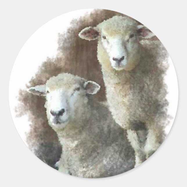Sticker Rond Mouton (Devant)