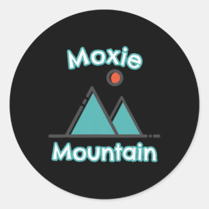 Sticker Rond Moxie Mountain Maine Montagnes Escalade Randonnée 