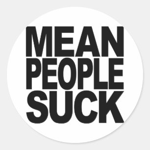 Sticker Rond Moyenne Des Gens Suck