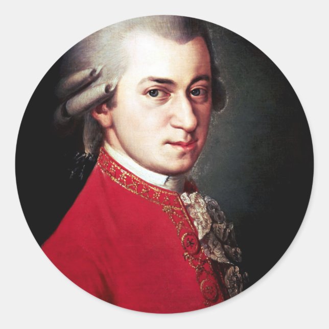 Sticker Rond Mozart classique (Devant)