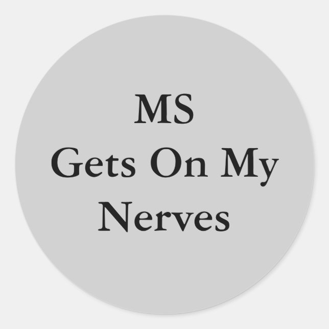 Sticker Rond MSGets sur MyNerves (Devant)