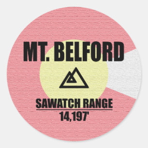 Sticker Rond Mt. Belford