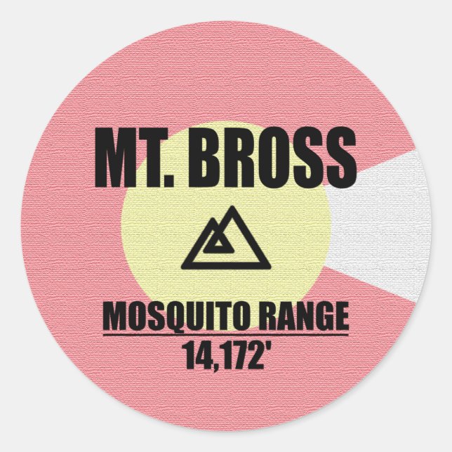 Sticker Rond Mt. Bross (Devant)