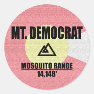 Sticker Rond Mt. Démocrate