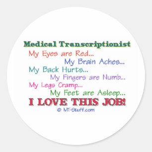 Sticker Rond MT J'aime ce travail