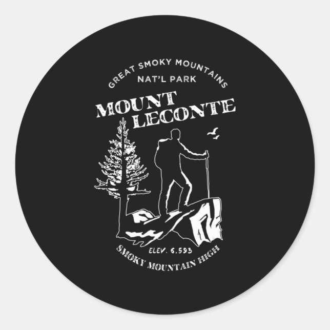 Sticker Rond Mt Leconte Great Smoky Mountains (Devant)