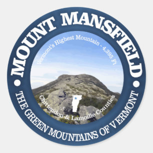 Sticker Rond Mt Mansfield