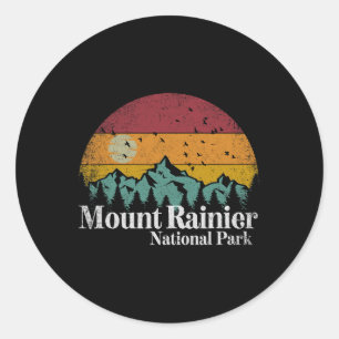 Sticker Rond Mt Parc national du mont Rainier Randonnée de styl