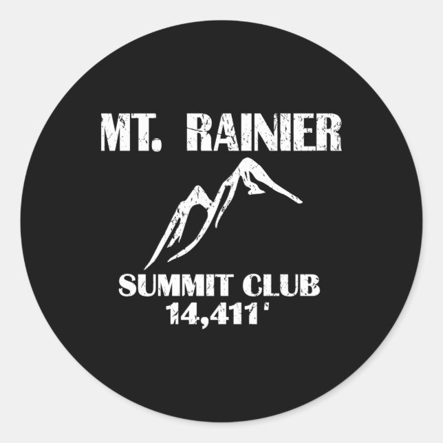 Sticker Rond Mt Rainier Summit Club Élevage Mont Rainier (Devant)