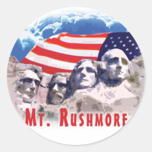 Sticker Rond Mt. Rushmore