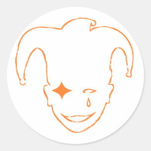 Sticker Rond MTJ Blanc Et Rouge