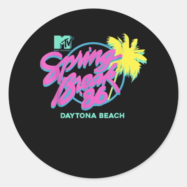 Sticker Rond MTV Spring Break Daytona Beach (Devant)