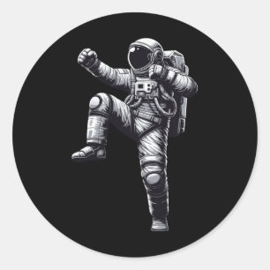 Sticker Rond Muay Astronaut Thaï Kickboxing