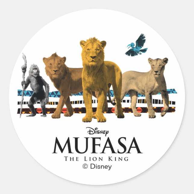 Sticker Rond Mufasa Pride Terres Famille royale (Devant)