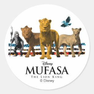 Sticker Rond Mufasa Pride Terres Famille royale