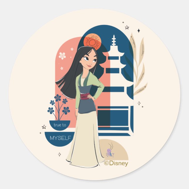 Sticker Rond Mulan est fidèle à moi (Devant)