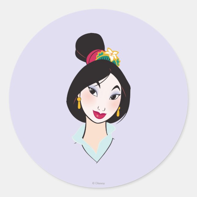 Sticker Rond Mulan tout fait (Devant)