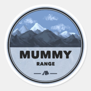 Sticker Rond Mummy Mountain Range Colorado Camping
