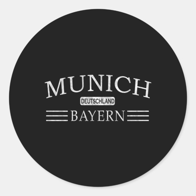 Sticker Rond Munich Bayern Deutschland Bavaria Gery (Devant)