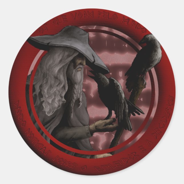 Sticker Rond Munin et Hugin (Devant)