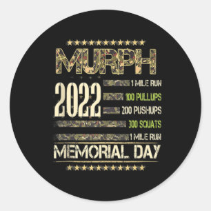 Sticker Rond Murph Memorial Day 2022 - pour Weightlifters et Bo