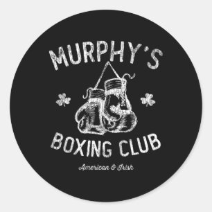 Sticker Rond Murphy's Boxing Club - American Irish Boxer