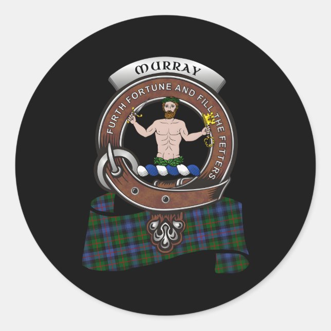 Sticker Rond Murray Atholl Clan Badge Tan (Devant)