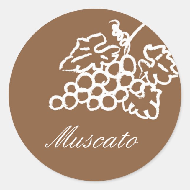 Sticker Rond Muscato - Personnalisé (Devant)