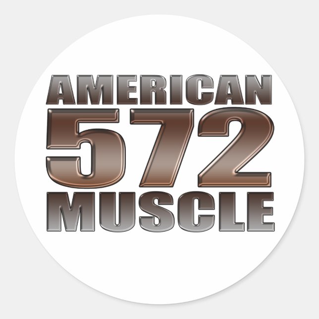Sticker Rond muscle américain 572 Big Block moteur de caisse (Devant)