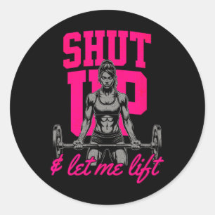 Sticker Rond Muscle de musculation pour femmes amusant Sa