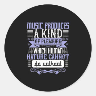 Sticker Rond Music Produces A Kind Of Pleasure