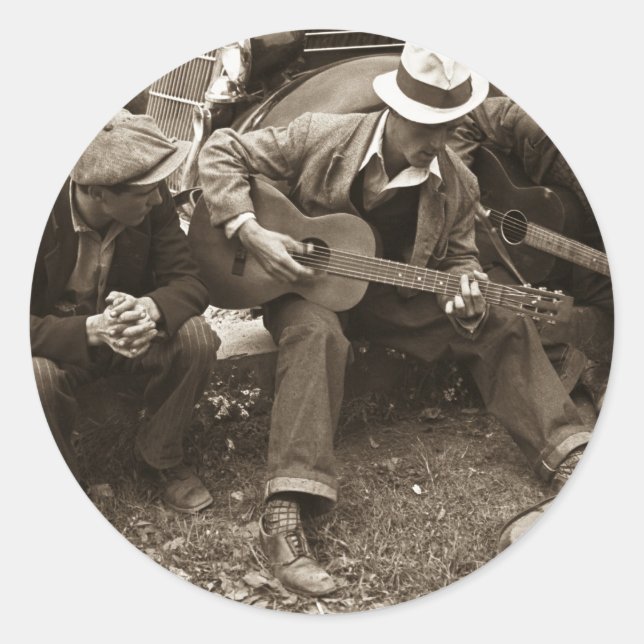 Sticker Rond Musiciens de rue, Maynardville, Tennessee, 1935 (Devant)