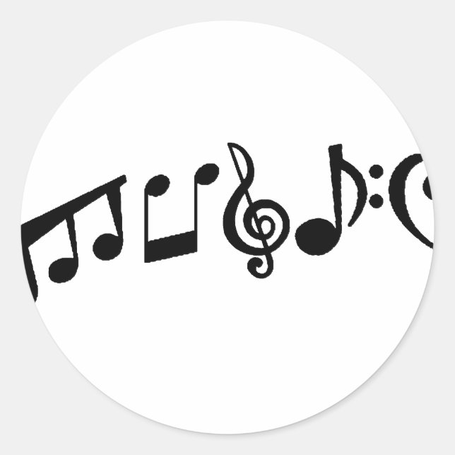 Sticker Rond Musique (Devant)