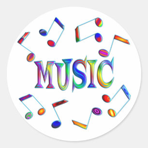 Sticker Rond Musique